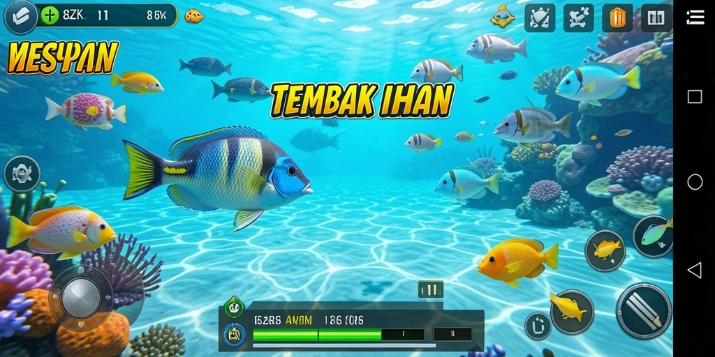 Tampilan gameplay menarik dari game Tembak Ikan 8ZK.