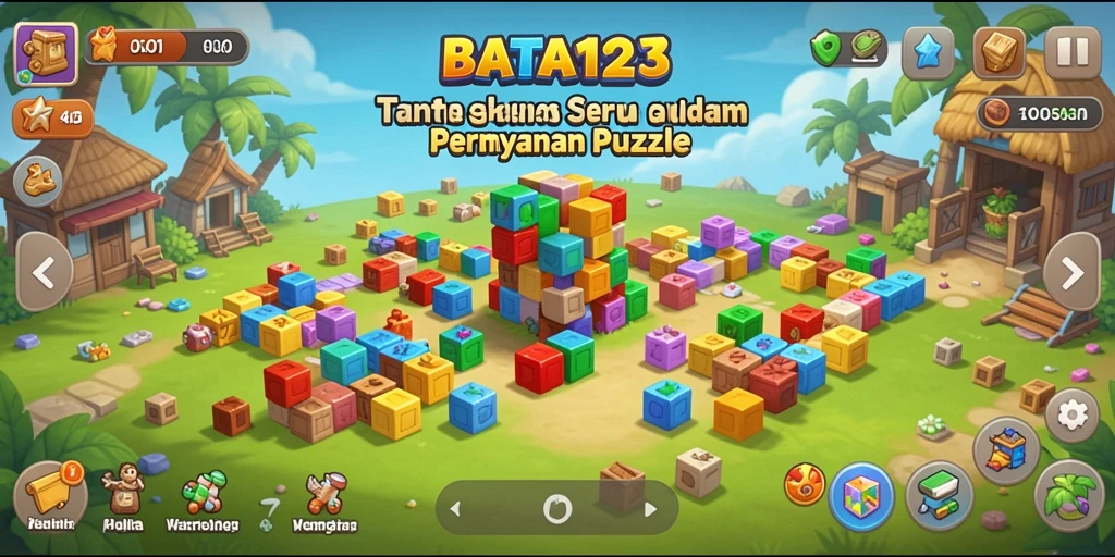 Tampilan gameplay seru BATA123 dengan berbagai level Puzzle menantang.