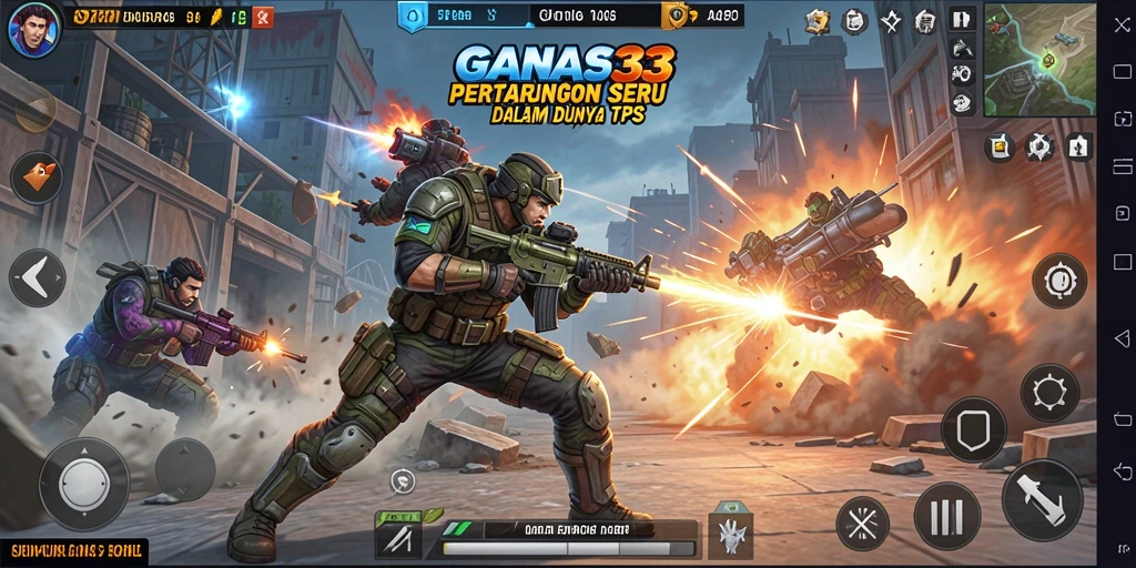 Tangkapan layar menunjukkan aksi seru gameplay TPS di GANAS33.