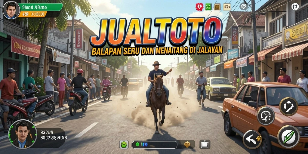 Tampilan gameplay balapan yang mendebarkan dan realistis.