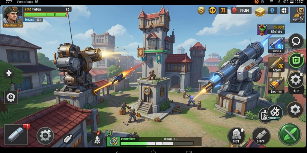 Tampilan gameplay menakjubkan dari L777 Tower Defense.