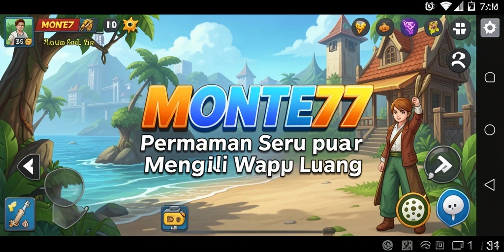 Screenshot gameplay <strong>MONTE77</strong> menunjukkan tantangan menarik di setiap level.