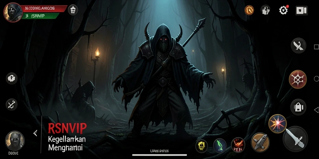 Tampilan gameplay RSNVIP dengan suasana Horror yang mencekam.