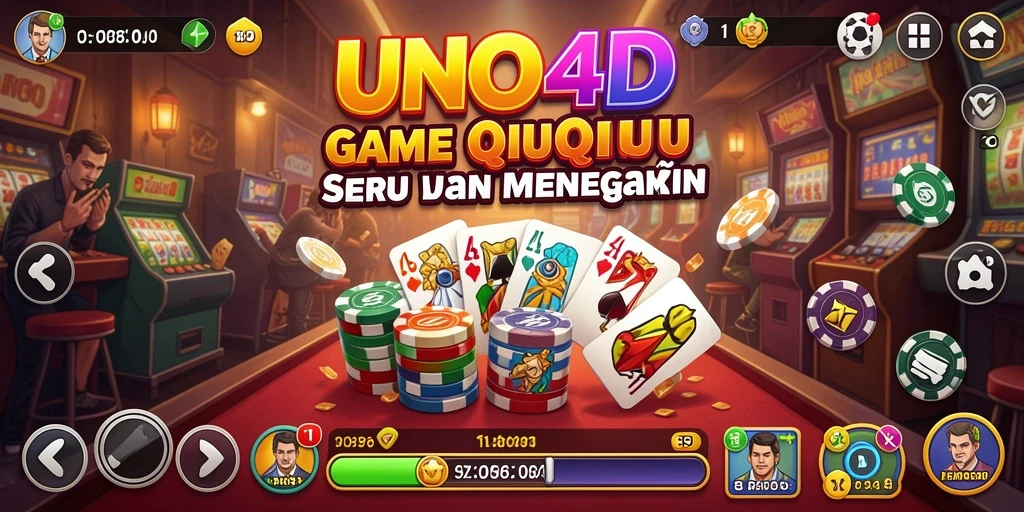 Tangkapan layar gameplay QiuQiu yang menegangkan di UNO4D.